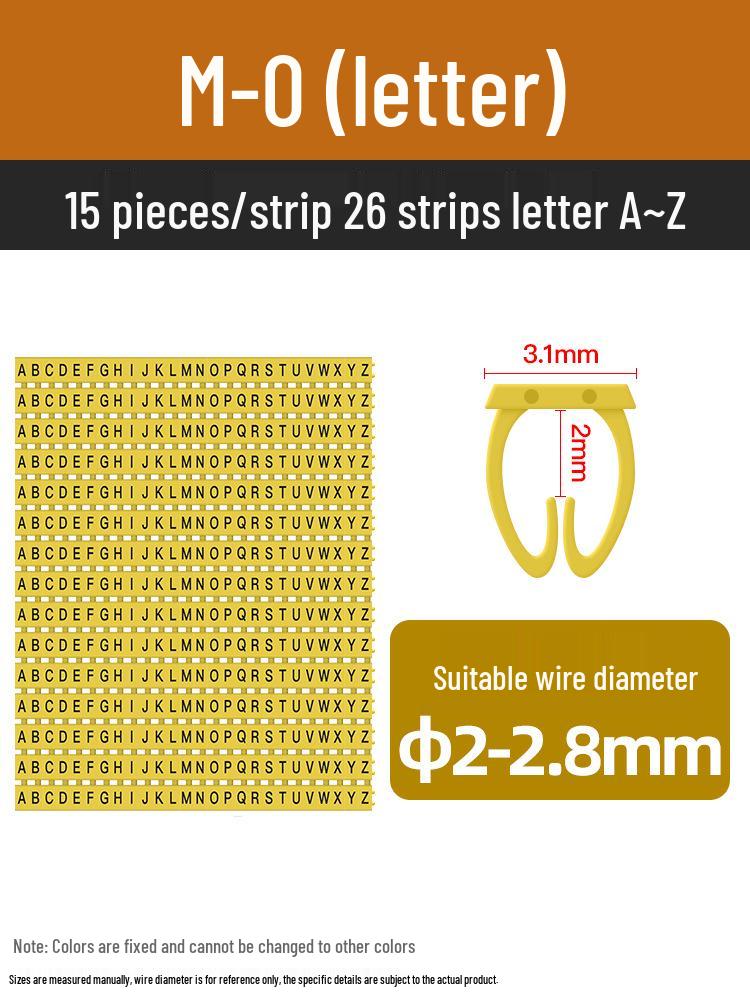 Цветные маркерные гильзы для проводов - Защелкивающиеся номерные трубки-идентификаторы для кабелей