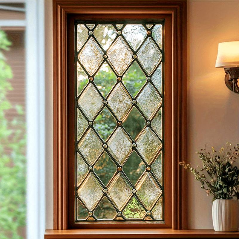 1 шт. Защита конфиденциальности Матовое 45x100 см Электростатические ПВХ Наклейки Ретро Стекло DIY Окно Домашний Декор