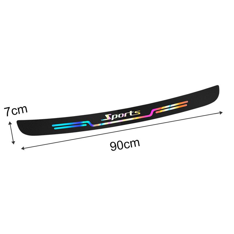 1x Laser Car Trunk Edge Protection Sticker Car Door Sill Protector Sticker Car Rear Bumper Sports Styling Anti-collision Sticker