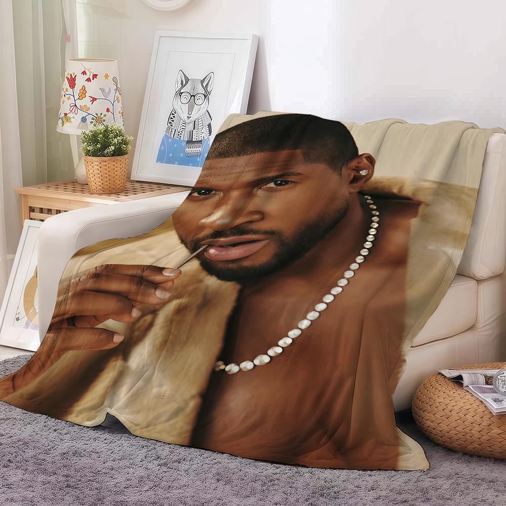 Pop Singer U-usher Blanket Warm And Soft Suitable For Bedroom Living Room Sofa Bed Office Travel Camping
