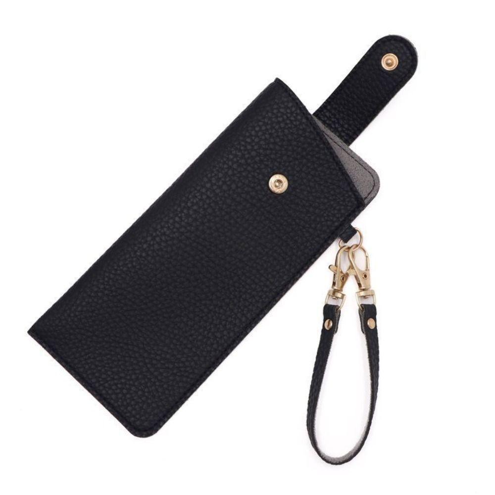 Portable Pu Leather Glasses Bag Leather Rope Sunglasses Eyeglass Bag  Eyewear Protector Case