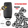 14mm 2/5/10Pcs Car Key Emblem Stickers Auto Control Key Logo Decals For Hyundai Tucson I10 I20 I30 Santa Fe Sonata Azera Accent AG3