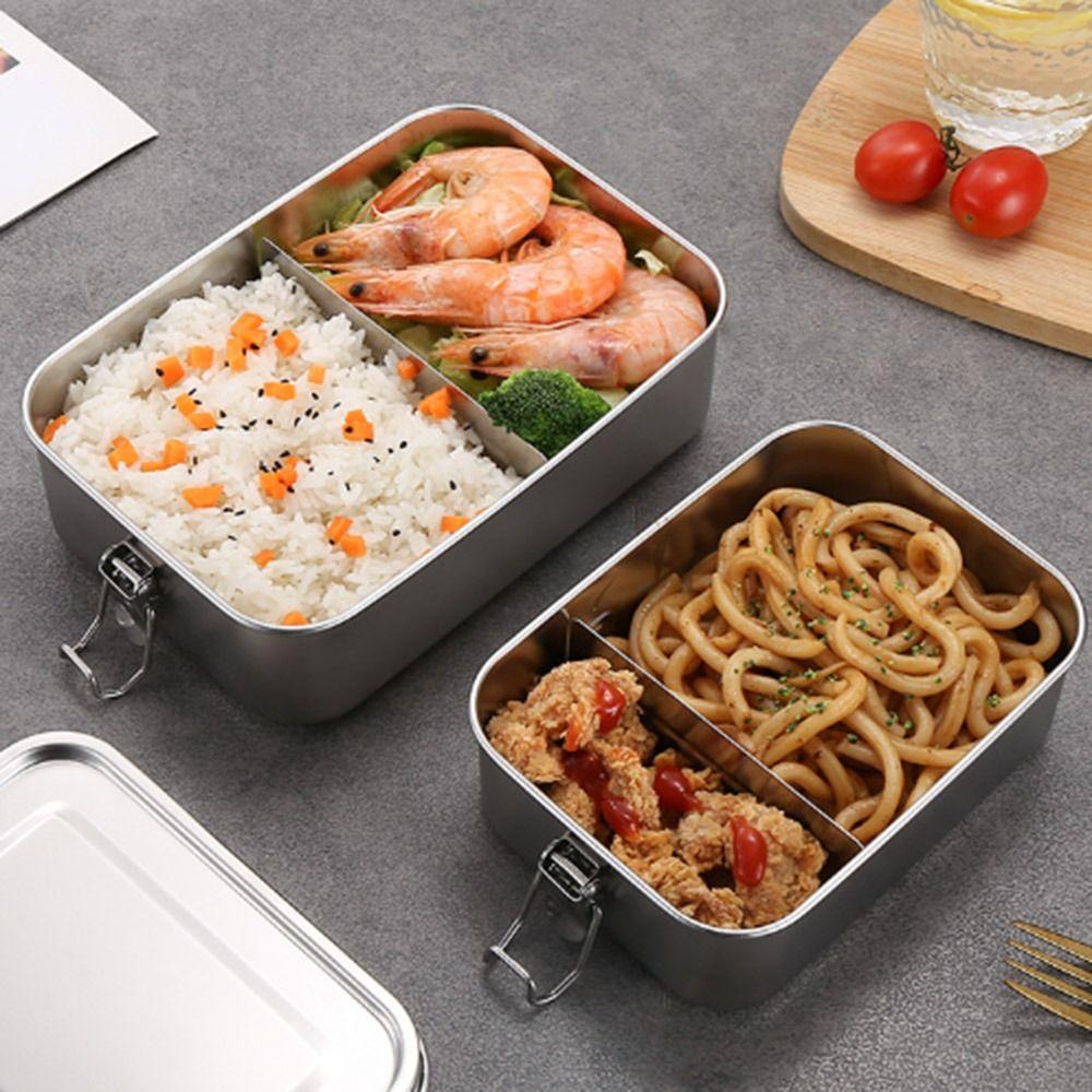 Stainless Steel Bento Box Large Capacity Lunch Container Durable Food Storage Container  Outdoor