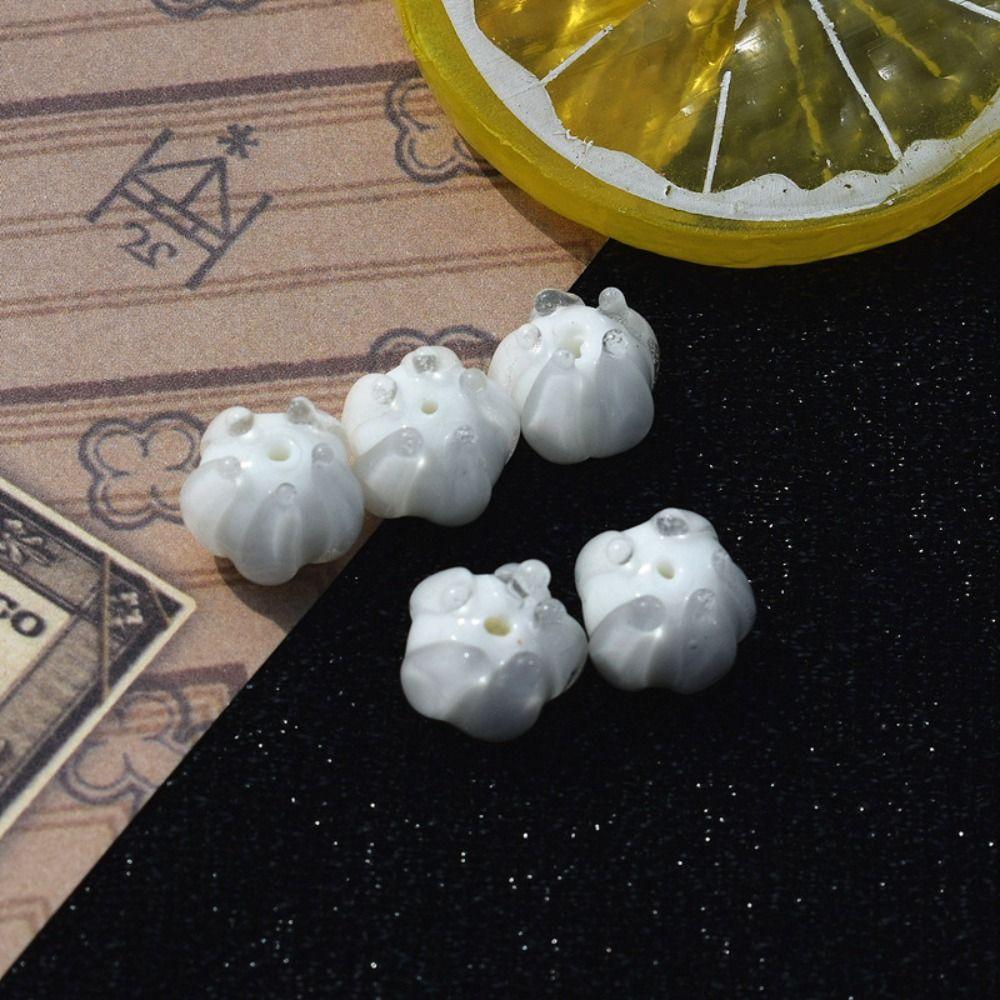 Стеклянные бусины для рукоделия, бусины-бутоны, бусины лэмпворк, бусины в древнем стиле, бусины из люли в форме колокольчика орхидеи