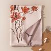 2026 Silk Scarf Women Winter Plum Blossom Print Long Shawl Sun Protection Dual Use