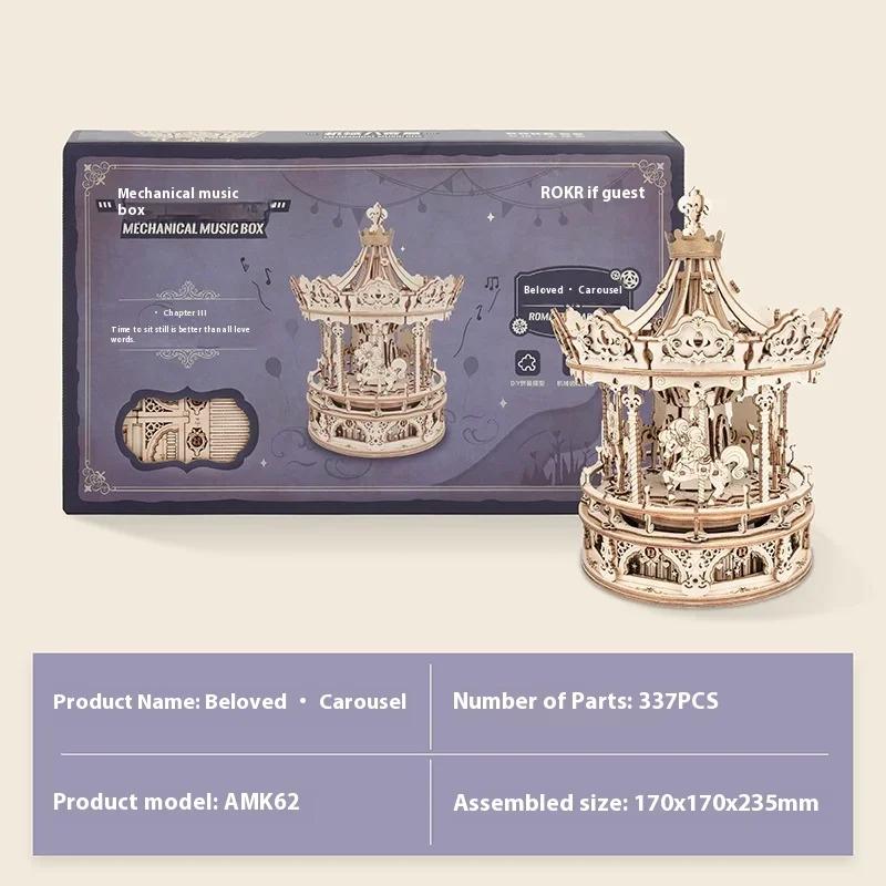 New Robotime Magic Piano 3d Puzzles For Children'smechanical Puzzles Musical Instrumentwooden Music Box Puzzle Kit Toy Gifts