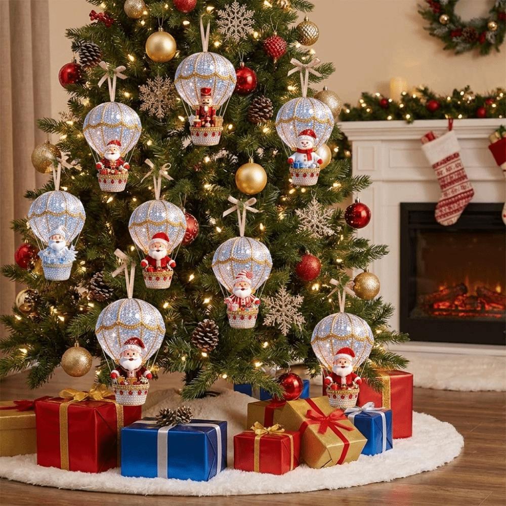 8/16pcs Snowman Christmas Tree Decor DIY Crafts Santa Claus Pendant Cute Christmas Hanging Bedroom