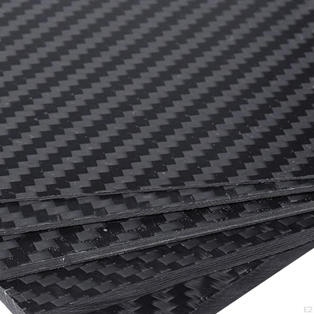 200x250mm 3 Sheet Shock Resistance Matte Surface Carbon Fiber Board Weave Panel for DIY