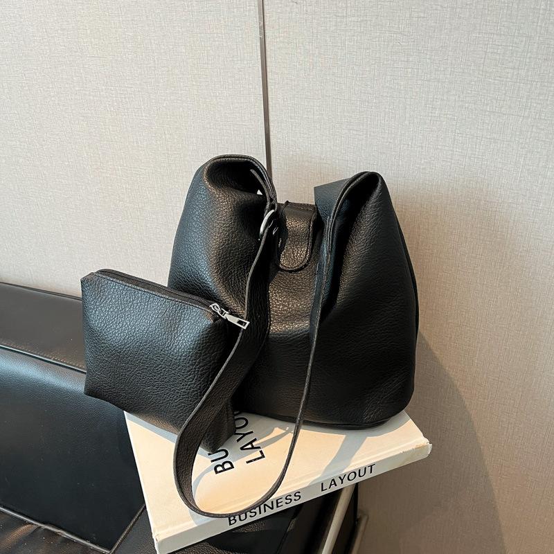 Повседневная сумка-мессенджер большой вместимости, женская летняя новая модная простая наплечная сумка, сумка-ведро для поездок на работу