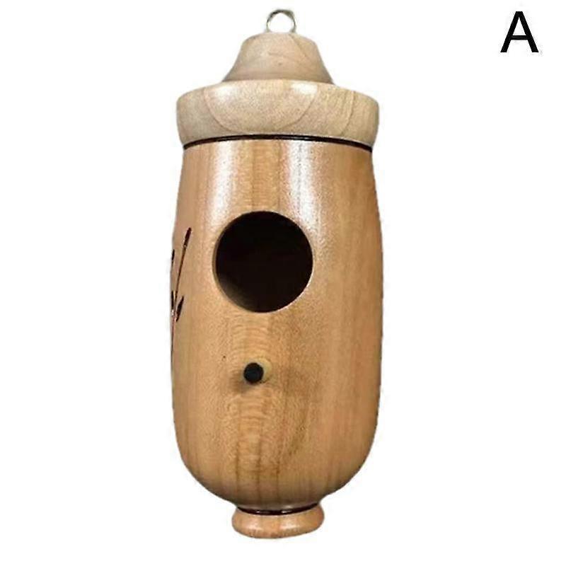 Wooden Hummingbird House Handmade for Garden Hanging Decorative P3J8