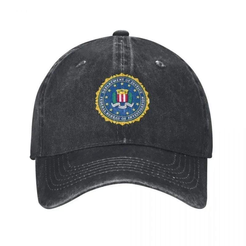 Винтажные Бейсболки с Логотипом Swat F-FBI Мужские Женские Выцветший Деним Стирка Солнцезащитный Кепка Для Улицы Все Сезоны Подарок для Путешествий Кепки Шляпа