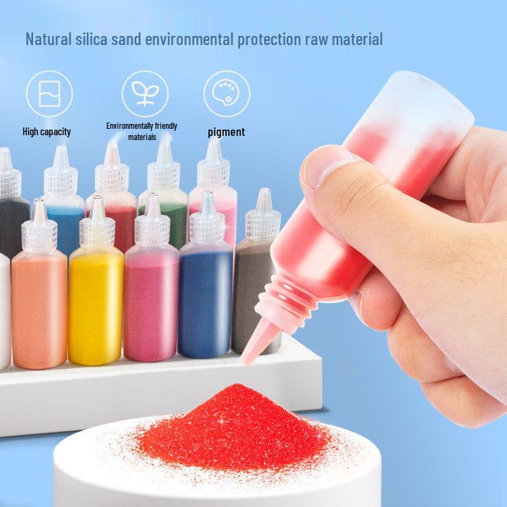 Детский набор для рисования песком с блестками своими руками: Раскраска ручной работы для детей 3-6 лет