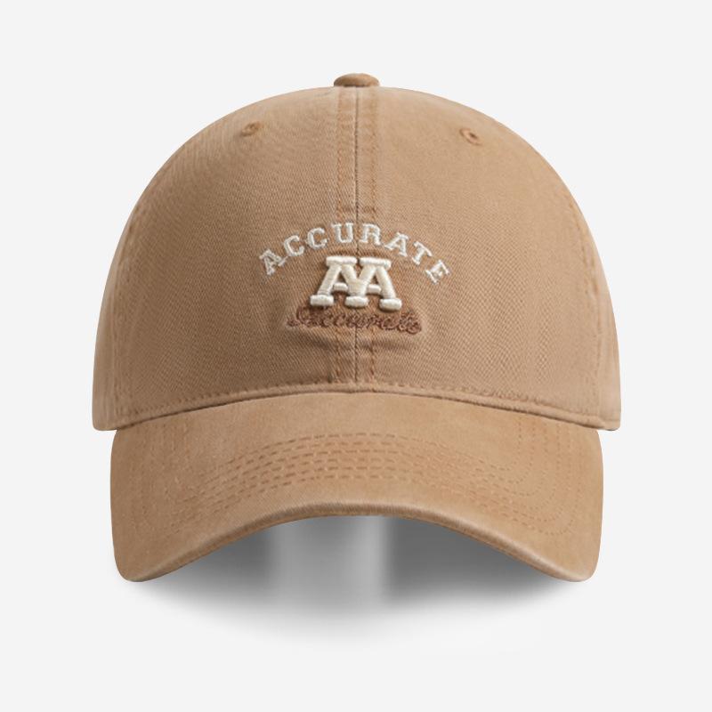 Fithatunme Trendy Soft Top Baseball Cap Men's and Women's Embroidered Letter Large Brim Casual Shade Cap