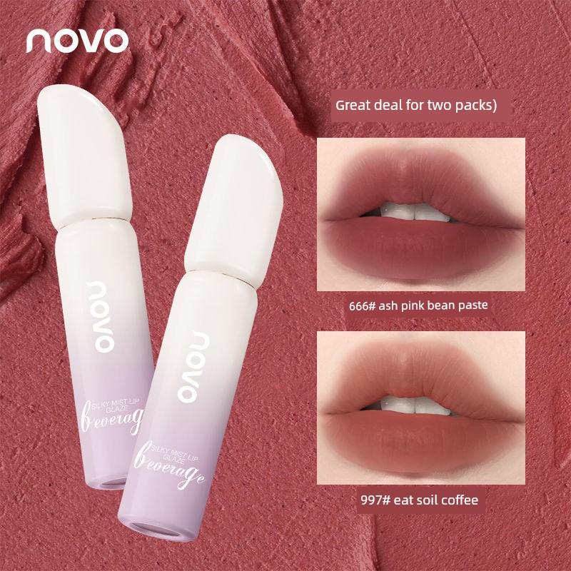 Novo Cream Ice Cream Velvet Lip Glaze Matte Long-Lasting Color Niche Affordable Lipstick