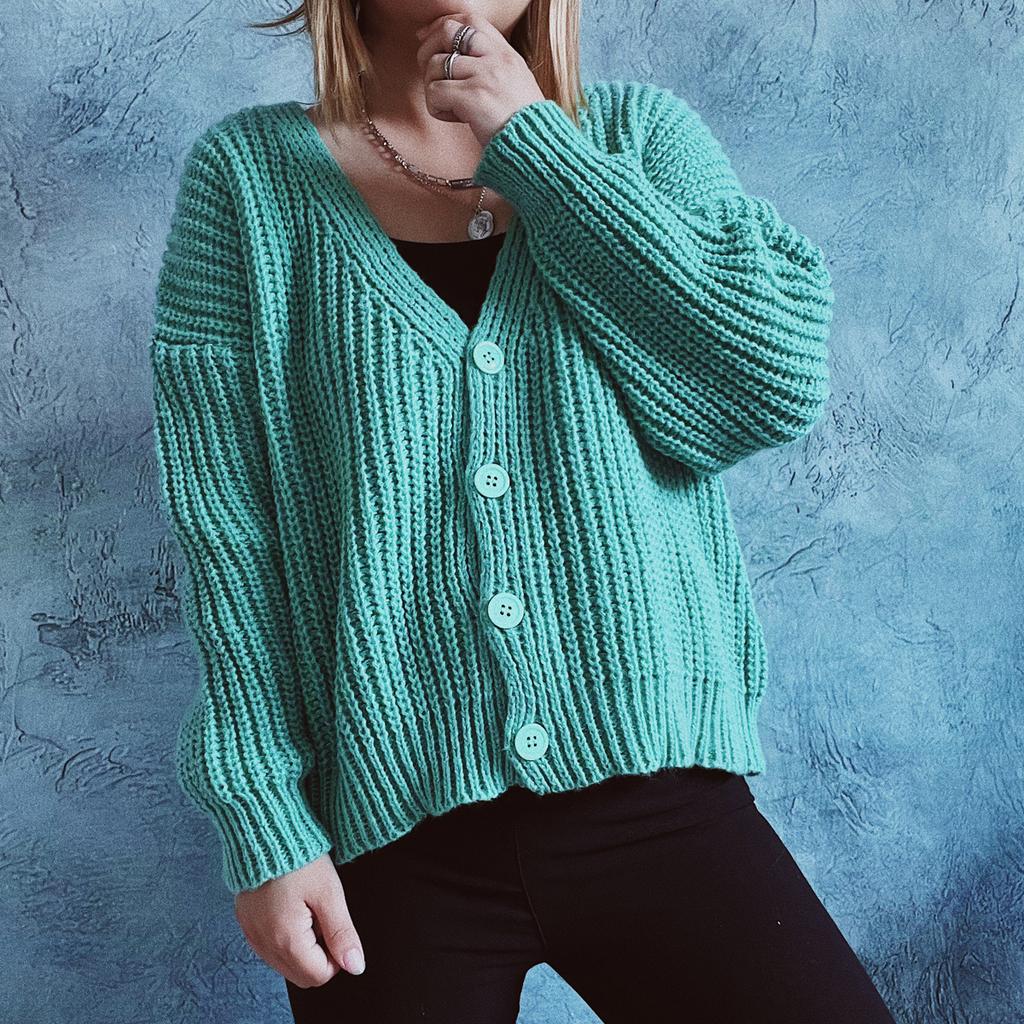 Осенние кардиганы свитера для женщин Зимние длинные рукава однобортные вязаные свитера Верхняя одежда Пальто