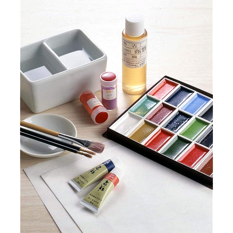 Auspicious Japanese painting paints tube paint 12 color set With brush 3-74
