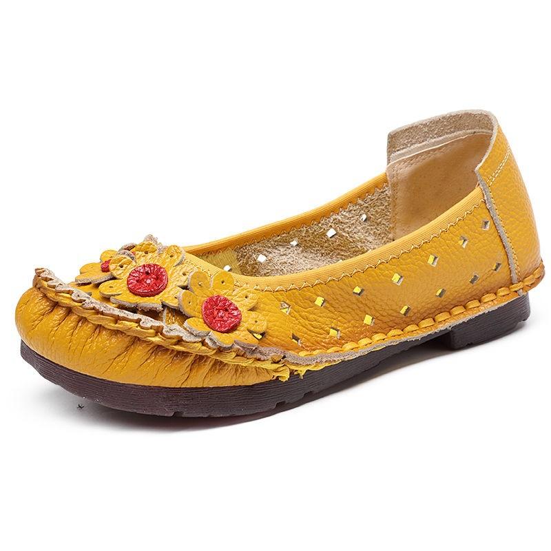 Модная дизайнерская обувь Женские мокасины из натуральной кожи на плоской подошве Женские мокасины Оксфорды Женские туфли 2024 Цветочные женские туфли Мамы на плоской подошве