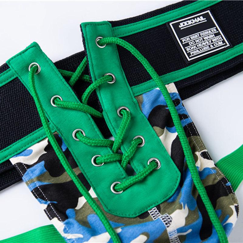 Трусы-стринги JOCKMAIL со шнуровкой, регулируемый размер, мужские стринги, очень широкий пояс, низкая талия, мягкие, дышащие, удобные