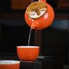 Xiaoyueya Persimmon Ruyi Ceramic Tea Set