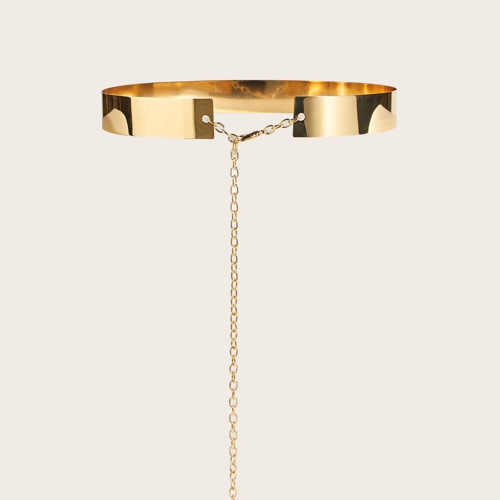 Gold Belt Metal With Lobster Clasp Extended Chain For Daily Fashion Accessory