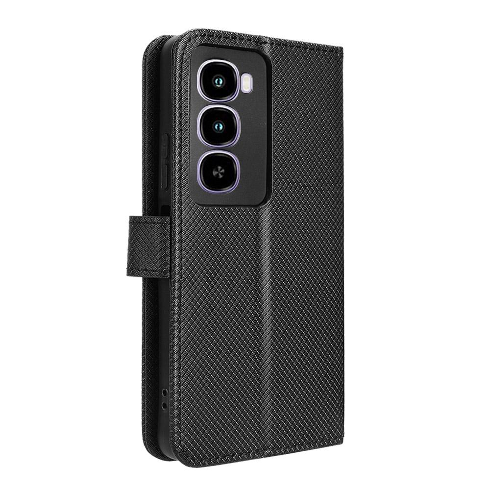 Для itel City 100 4G Кожаный чехол-кошелек с ремешком Чехол для телефона с ромбовидной текстурой