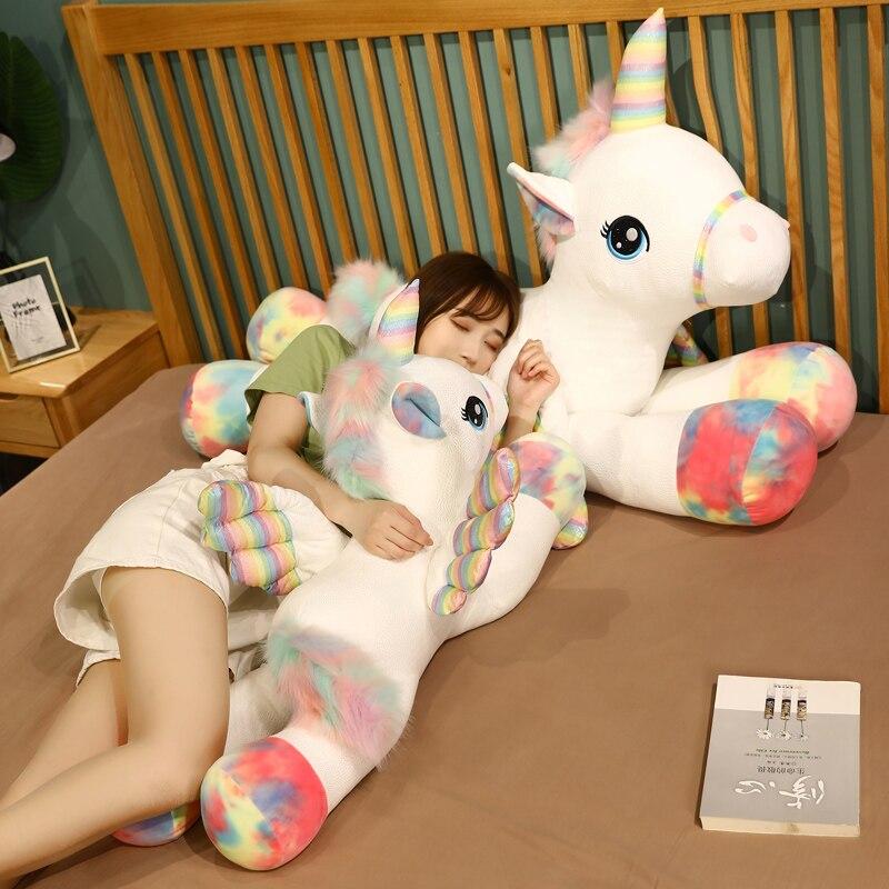 1 шт., 40/55 см, кавайный единорог, Пегас, плюшевые игрушки, замечательные игрушки-единороги, мягкие животные, лошадь, подушка, прекрасный подарок для маленьких детей