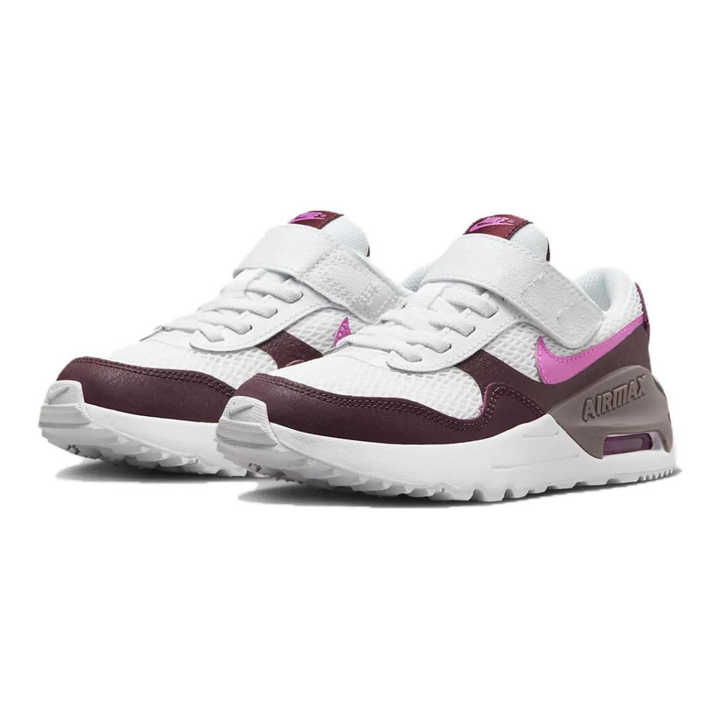 Nike Air Max SYSTM PS White Burgundy Crush Pink Kids Sneakers Violet-Ore Playful-Pink DQ0285-116