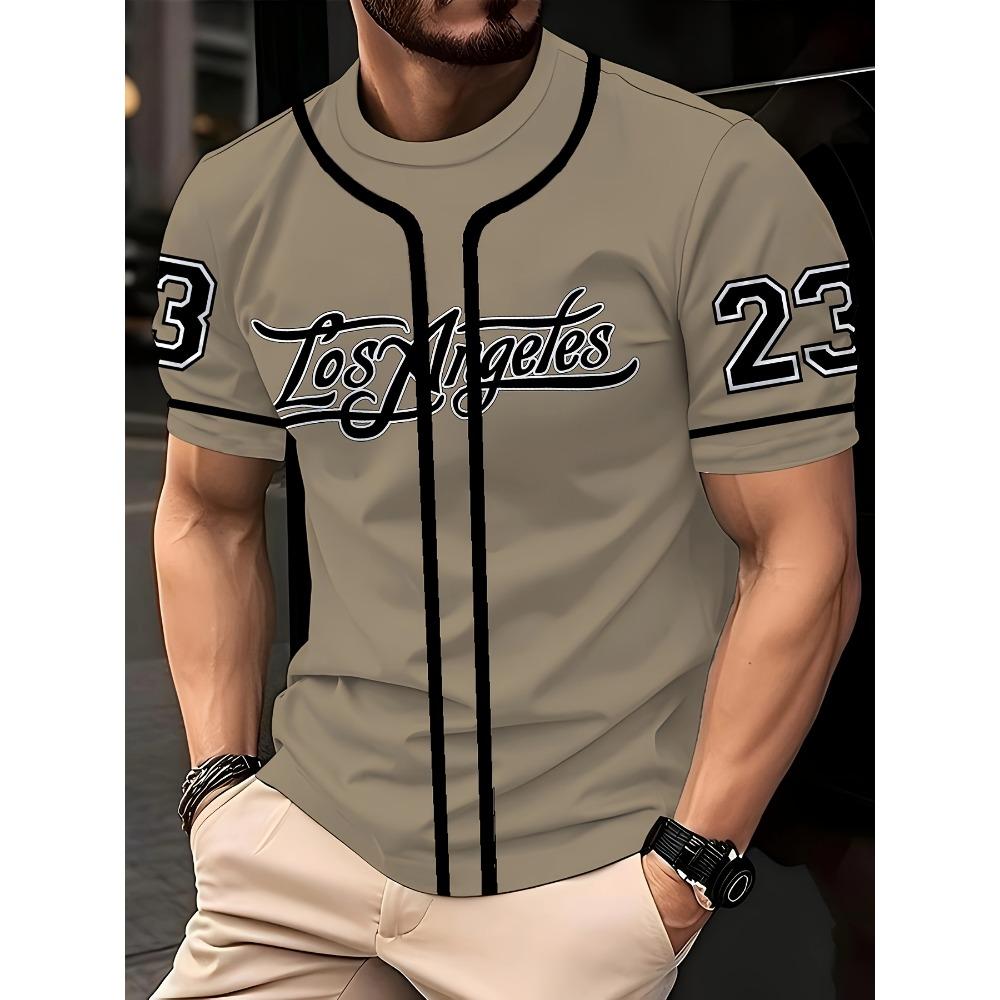 Summer New 3D Digital 23 Digital Printed Sports and Leisure Fashionable Soft and Comfortable Lightweight Men's T-shirt