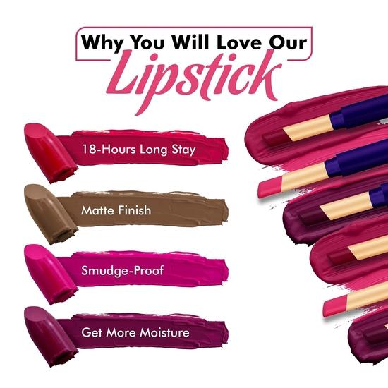 Colors Queen Queen Lips Matte Lipstick | Long Lasting Lipstick Waterproof Highly Pigmented with Smooth Application (05 - Peach)