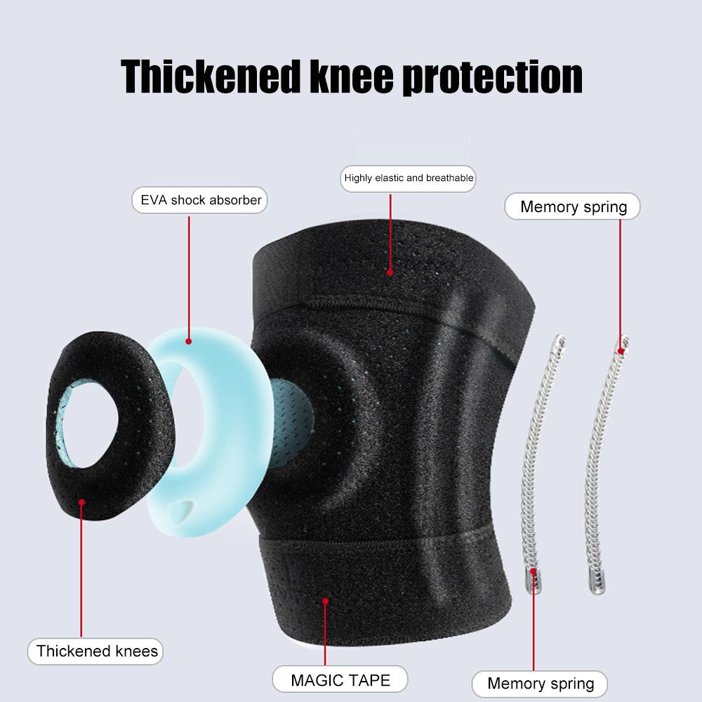 1 пара наколенников большого размера, гелевые подушечки для надколенника и боковые стабилизаторы для разрыва мениска, артрита и восстановления после травм, максимальная поддержка