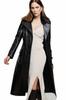 Formal Casual Stylish Women's Black Trench Coat Leather Genuine Lambskin Handmade