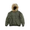 Ertr Faux Leather Fur Jacket Khaki