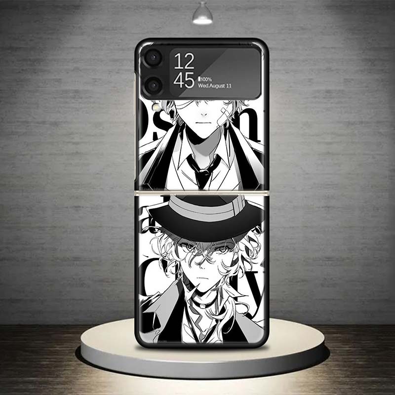 Чехол для телефона Bungo Stray Dogs Double Black для Samsung Galaxy Z Flip 7 6 5 4 3 5G Ударопрочный чехол Z Flip7 Flip6 ZFlip5 Flip3 Flip