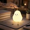 Portable LED Light for Bedroom Pear Silicone Night Light Touch Rechargeable Tapping Bedside Lamp USB Charging Cute Warm Atmosphere Nursery