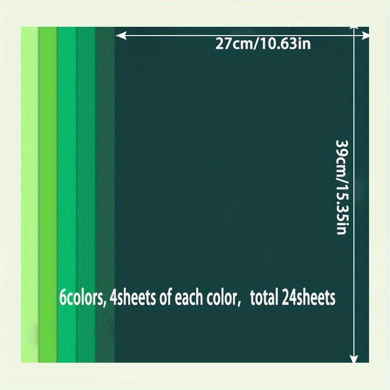 24Sheets Green Cardstock Paper 10.63 X 15.35inch Card Stock 180gsm/65lb Cardstock for Card Making, Invitations, Scrapbooking, DIY Art Craft Supplies
