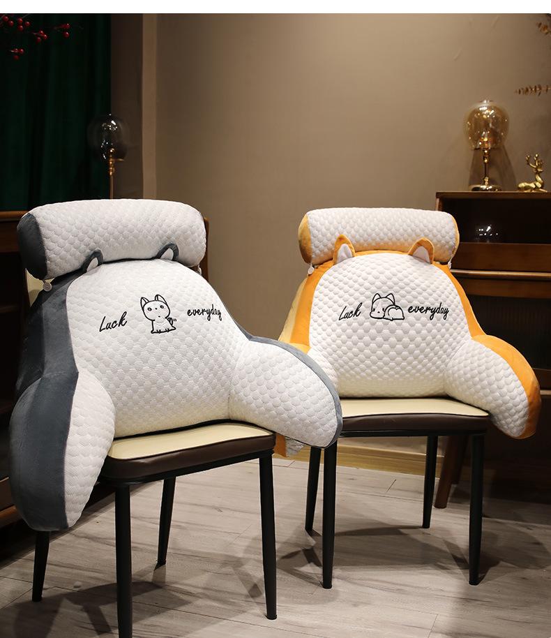 Ice Bean Headboard Cushion: Soft Backrest Pillow and Sofa Lumbar Support for Girls' Dormitory