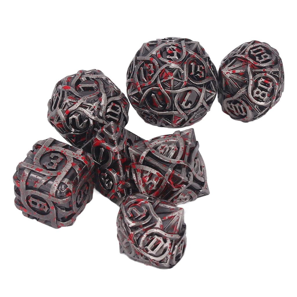 Набор металлических игральных костей Blood Stains Heavy Duty Keep Balance Набор многогранных игральных костей из цинкового сплава для настольных игр