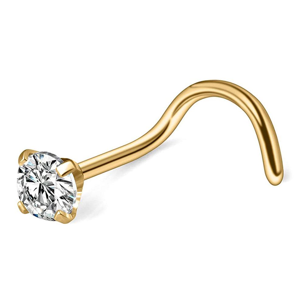 European & American Fashion Stainless Steel Zircon Nose & Lip Piercing Jewelry