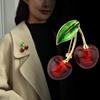 Pastoral Cherry Brooch Pin Metal Fashion Accessory Delicate Brooch Suitable for Women Upgrading Elegances and Delicate