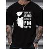 Европейские размеры TOUCH MY BEARD Принт Повседневная футболка, Круглый вырез, Короткий рукав, Мужская одежда Для мужчин