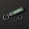 Premium Material Leather Car Key Ring Chain Car Interior Keychain for Volvo XC60 with logo car accessories