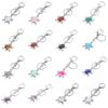 Cute Turtle Keychain Pendant Bohemian Style Ocean Animal Keyring Sea Turtle Keychain  Couple