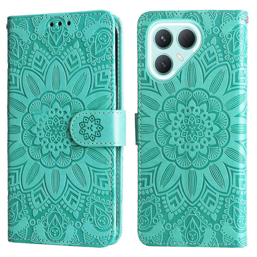 For TECNO Pova 7 Pro 5G Case Sunflower Imprint Leather Wallet Phone Cover