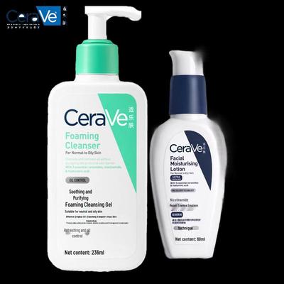 Набор успокаивающего очищающего средства CeraVe и лосьона с ниацинамидом