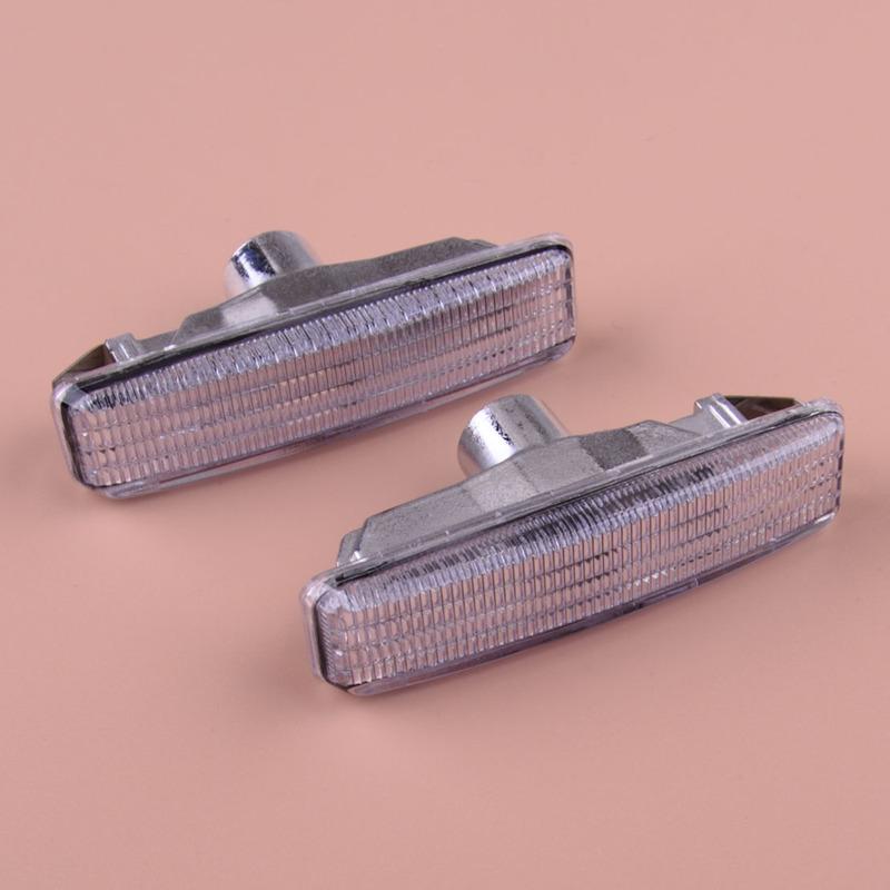 1 Pair Clear Fender Side Marker Light Housings Covers 63148360589 63142496299 Fit for BMW 5 E39 525i 528i 530i 540i M5 1997-2003