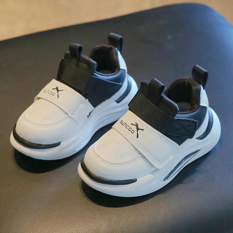 Zapatillas Kid Shoe Leather Kid Sneakers 2025 Autumn Girl Casual Shoes Boy Anti Slip Running Shoes Lightweight Skate Shoes Tenis