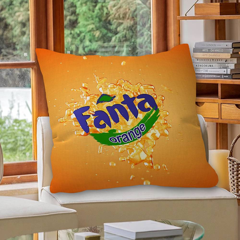 Смешная наволочка с логотипом F-Fanta, декоративная подушка для автомобиля, чехол для подушки на диван, в машину, рождественский подарок 40x40см 45x45см