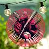 Baseball-Themed Mandala Wind Chime - Durable Metal Garden Decor, No Electricity or Batteries Needed, Perfect for Outdoor Patios and Gardens