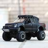 1:32 Scale Raptor F-150 BigFoot Pickup Car Model Toy Pull Back Sound&Light Off Road Truck Models Collection Gifts For Kids