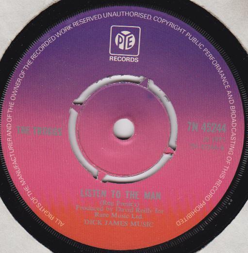7-дюймовая пластинка TROGGS - Listen To The Man 7N45244 PYE RECORDS 1973 UK Рок Б/у
